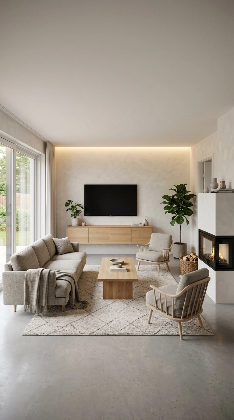 Scandinavian Living Room design — interior photo by GenRoom AI