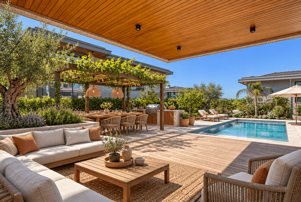 Landscape design in Mediterranean Yard style — Yard by GenRoom AI