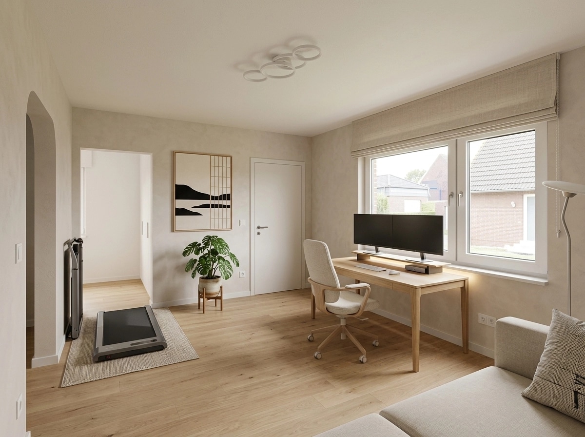 Interior design in Japandi style — Office by GenRoom AI