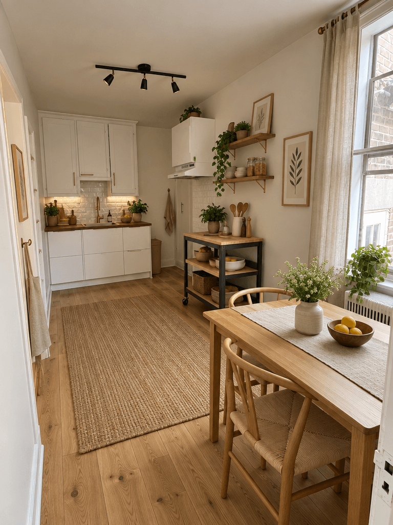 Kitchen interior in Scandinavian style — photo by GenRoom AI