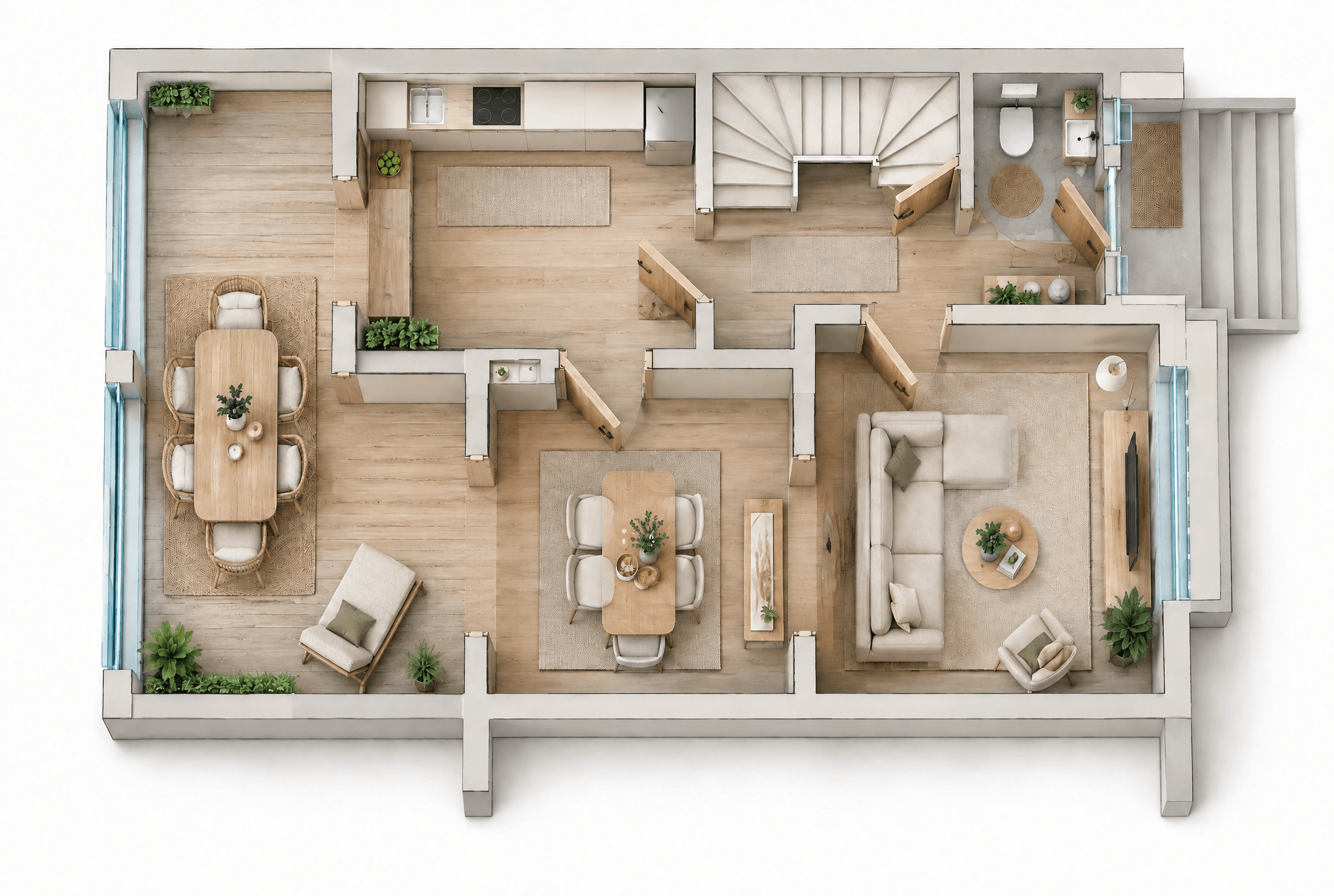 Interior design in Scandinavian style — Living Room by GenRoom AI