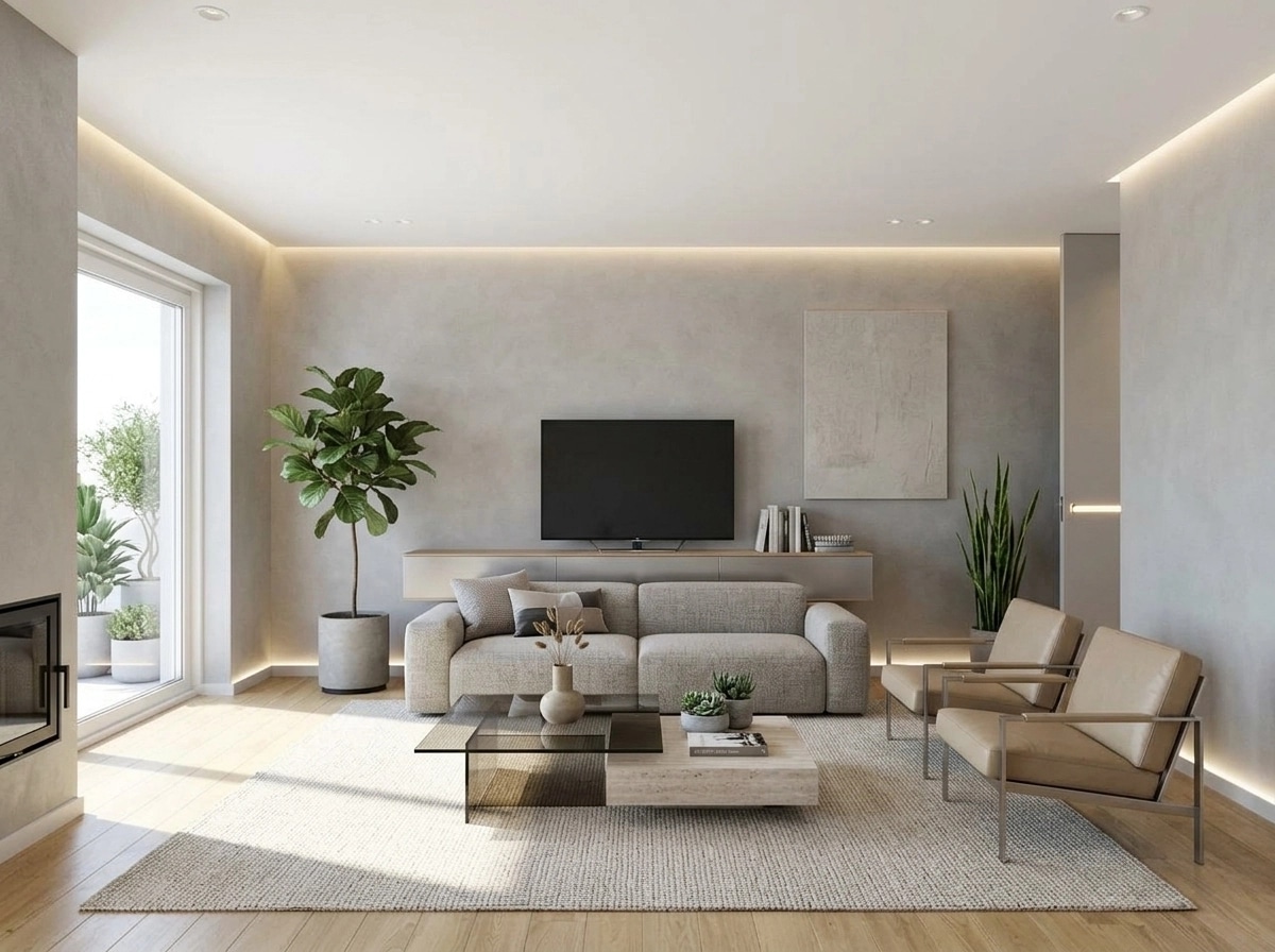 Interior design in Minimalism style — Living Room by GenRoom AI