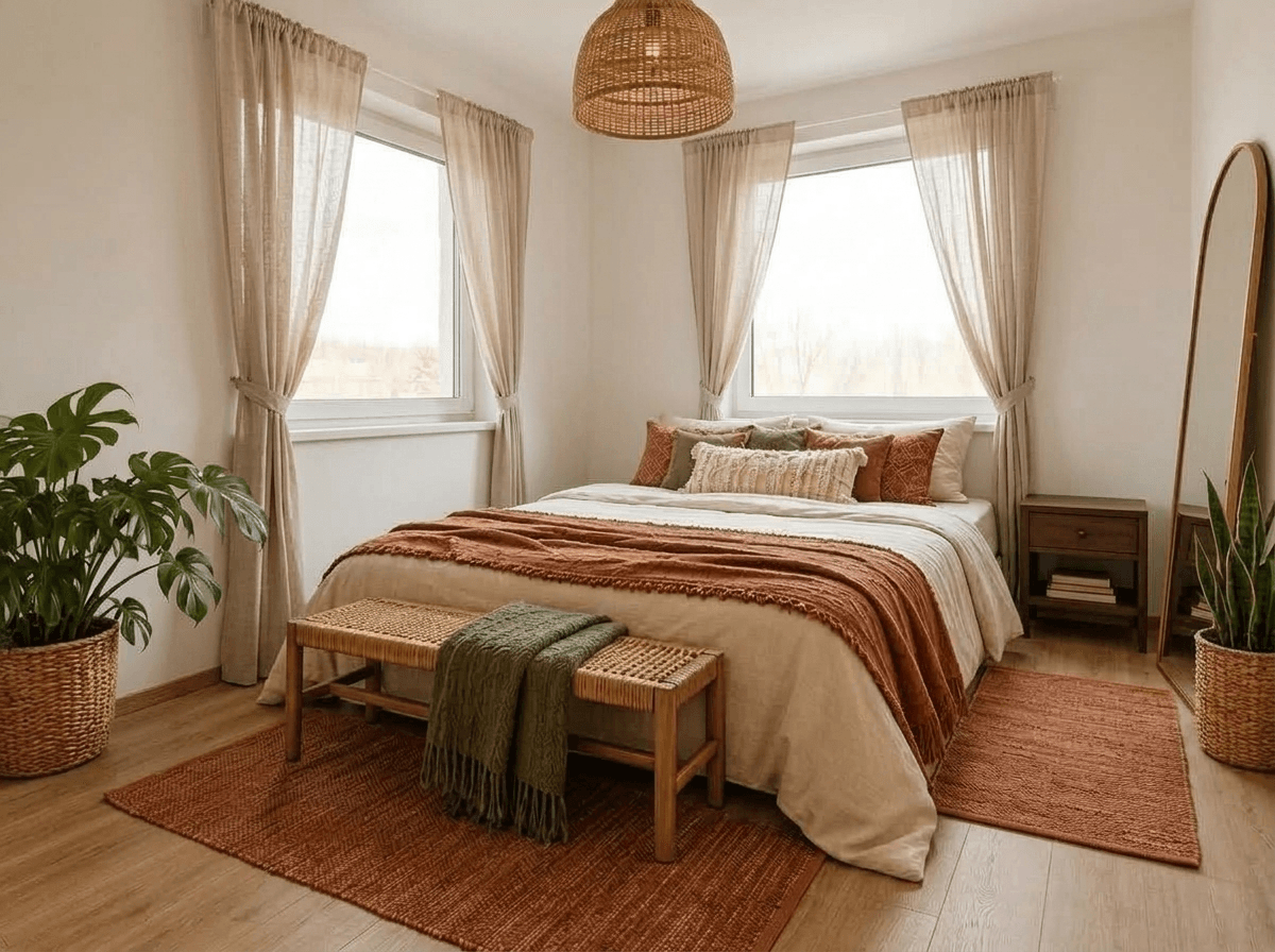 Bohemian Bedroom design — interior photo by GenRoom AI