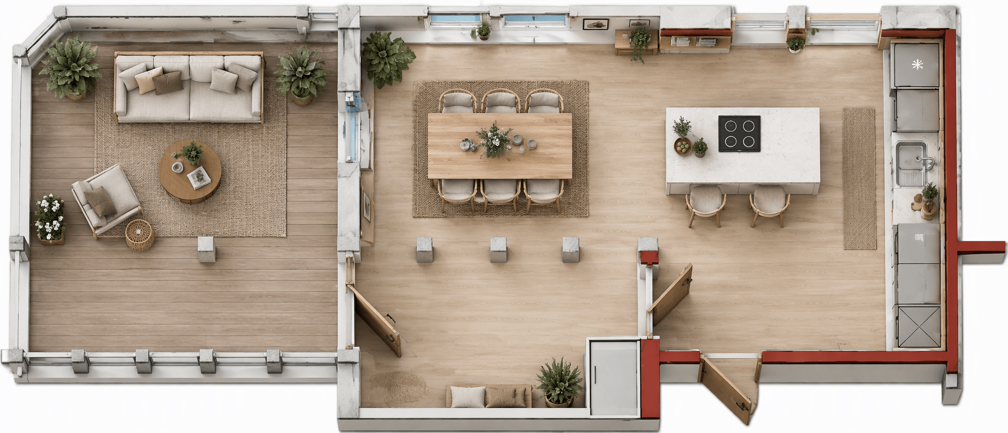 Interior design in Scandinavian style — Living Room by GenRoom AI
