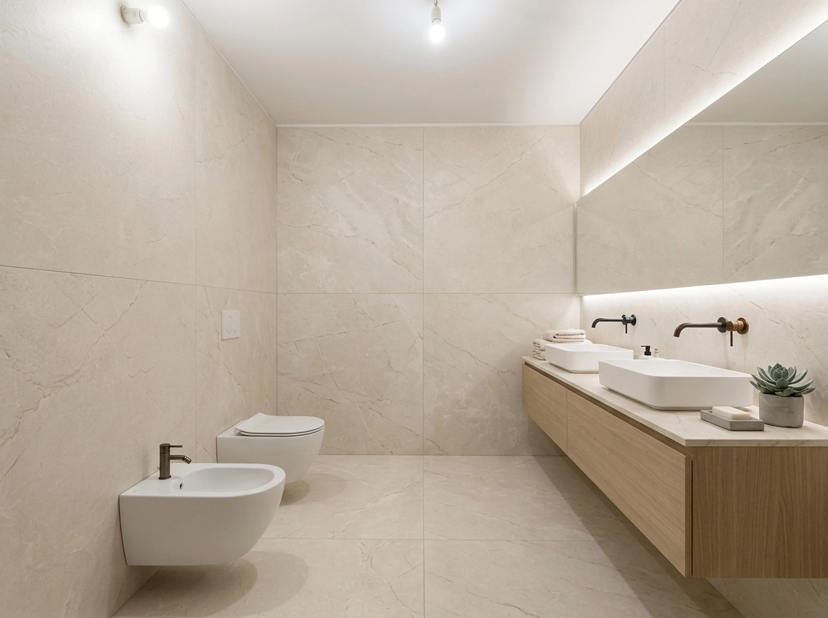Minimalism Bathroom design — interior photo by GenRoom AI