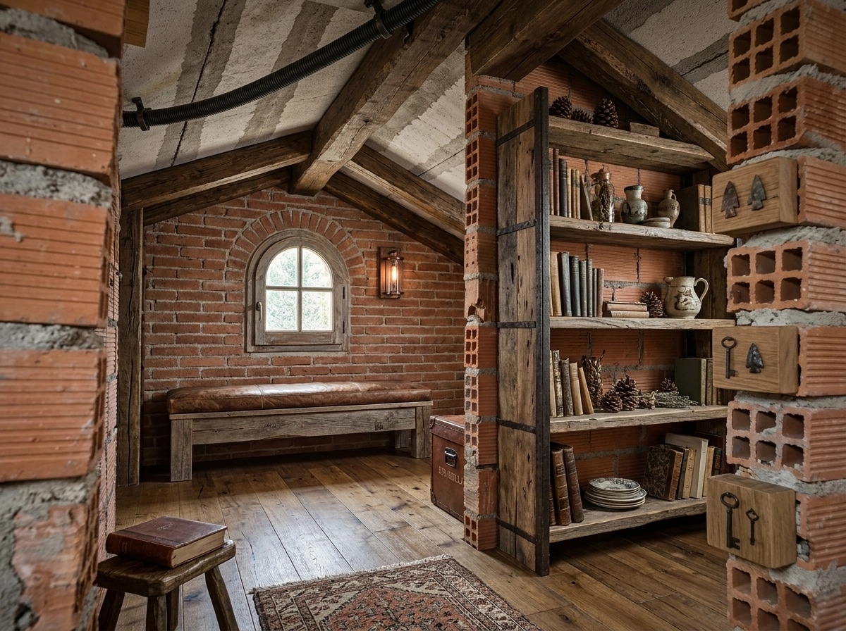 Interior design in Rustic style — attic by GenRoom AI