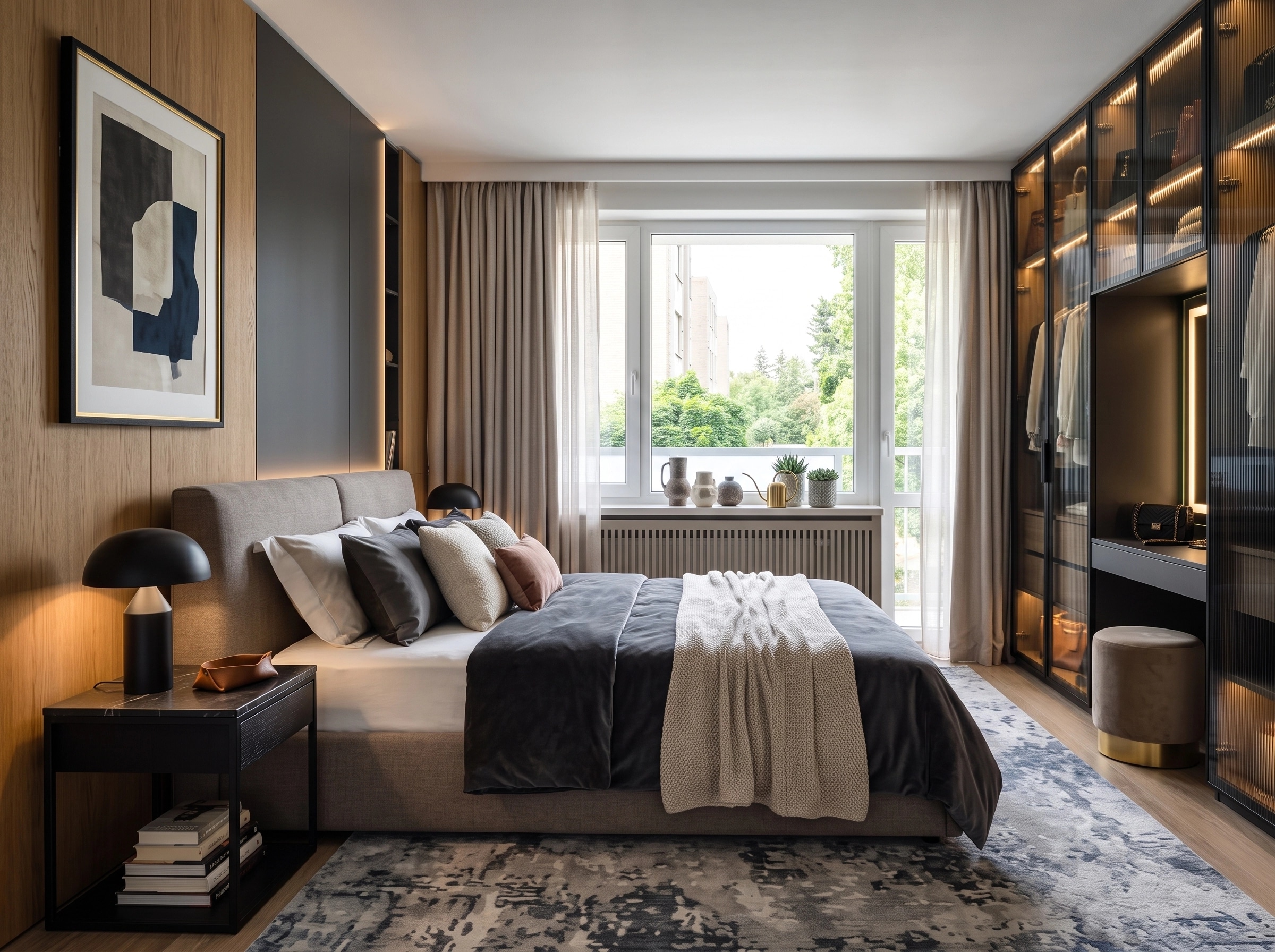 Contemporary Bedroom design — interior photo by GenRoom AI