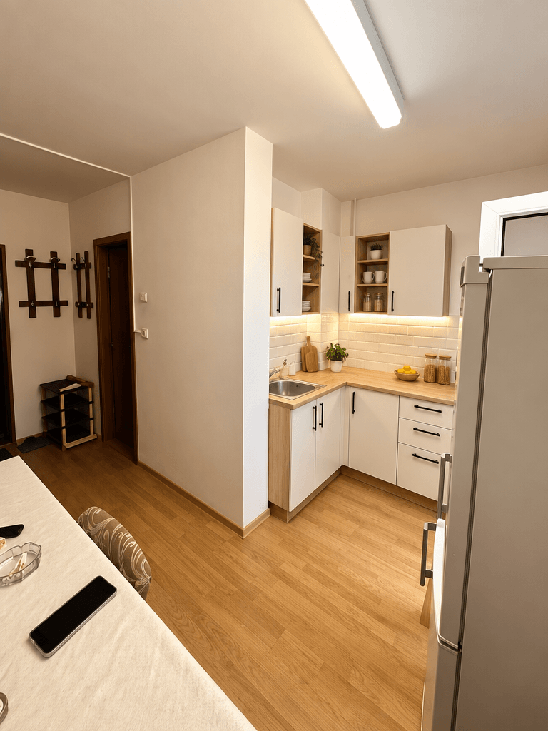 Kitchen interior in Scandinavian style — photo by GenRoom AI