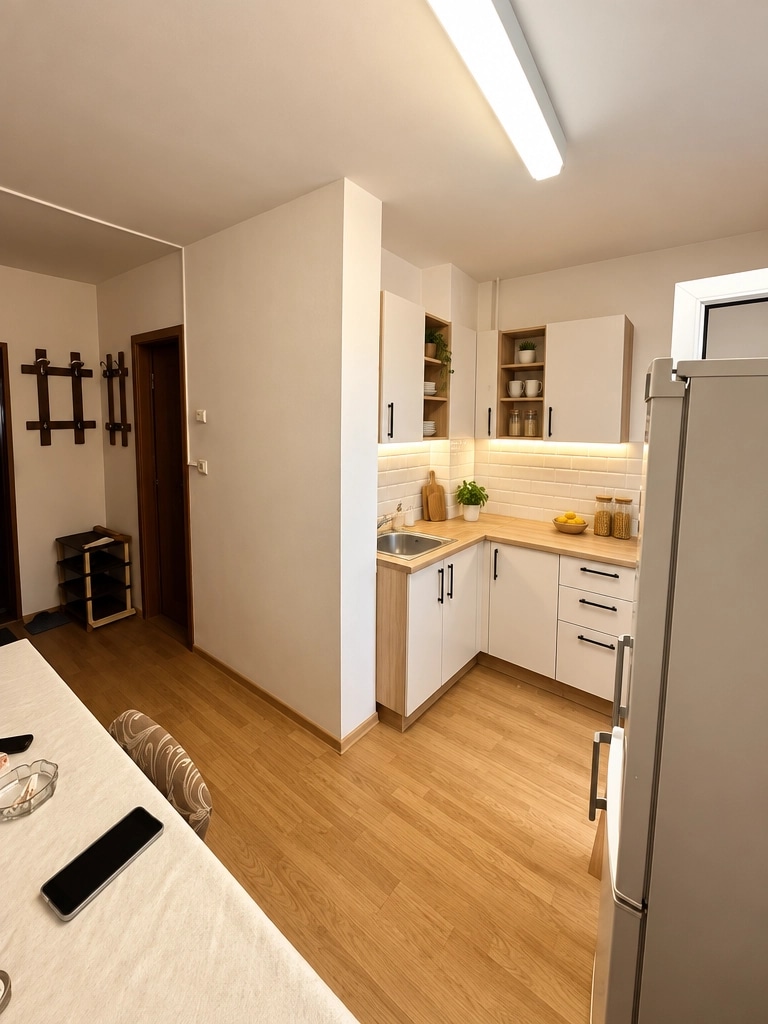 Kitchen interior in Scandinavian style — photo by GenRoom AI
