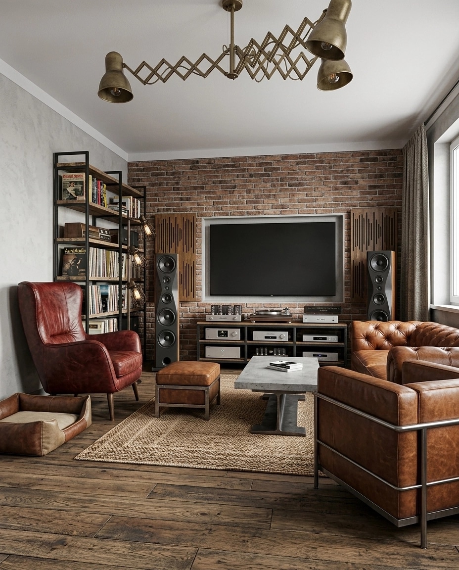 Interior design in Loft / Industrial style — Living Room by GenRoom AI