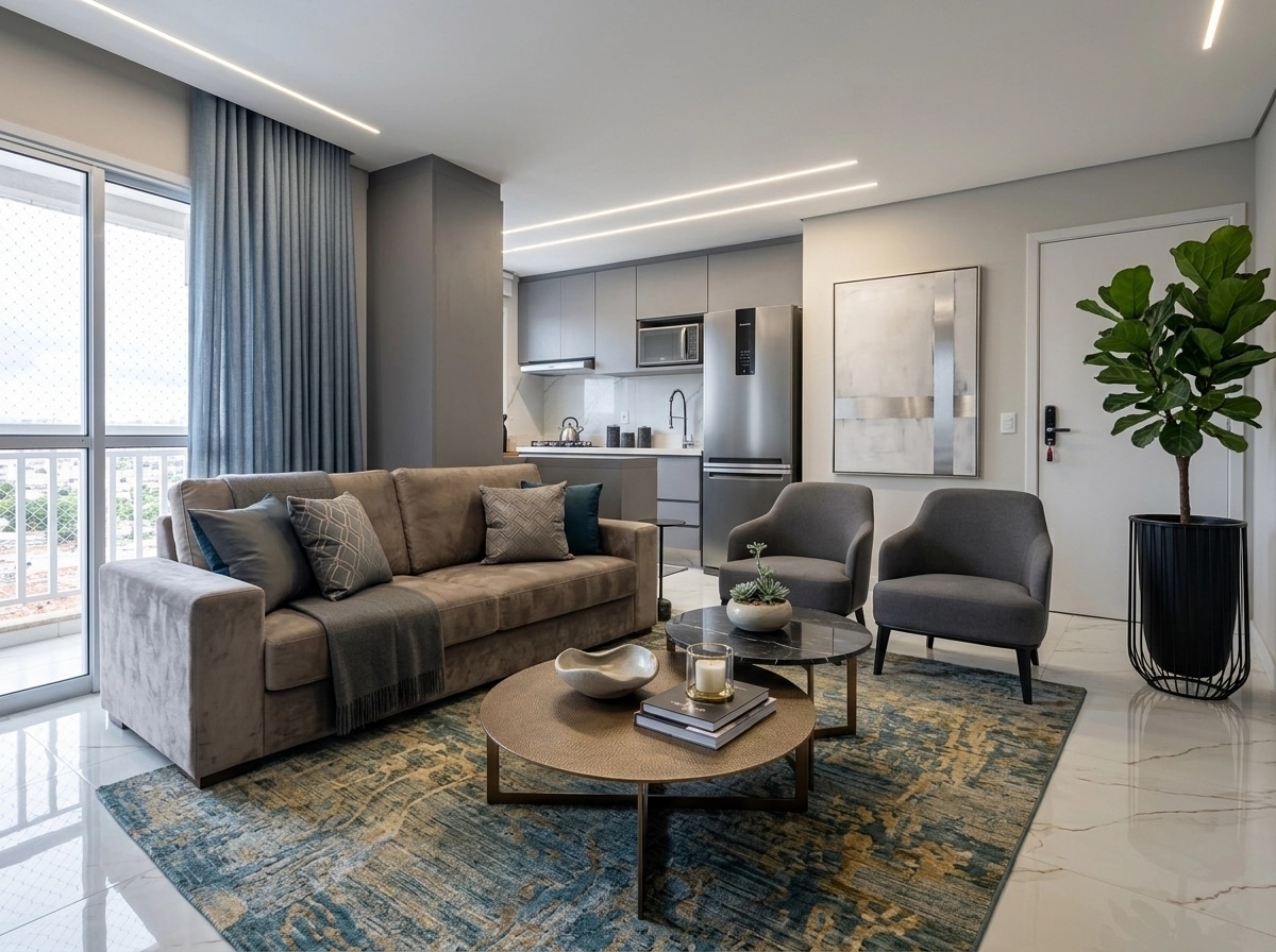 Interior design in Contemporary style — Living Room by GenRoom AI