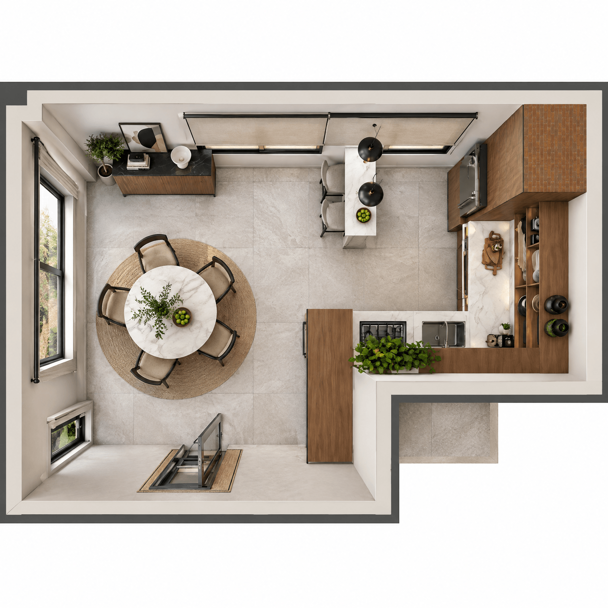 Interior design in Contemporary style — Living Room by GenRoom AI
