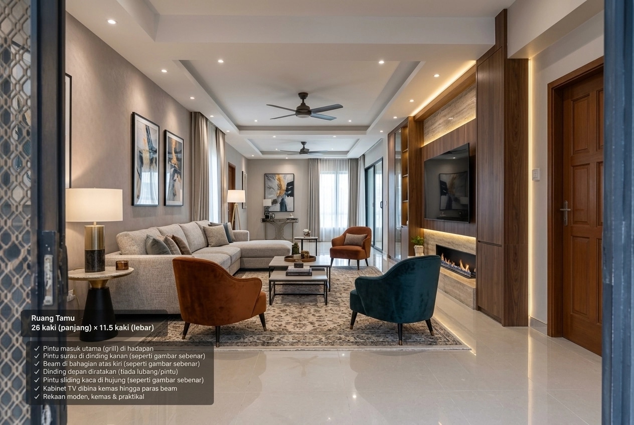 Interior design in Contemporary style — Living Room by GenRoom AI