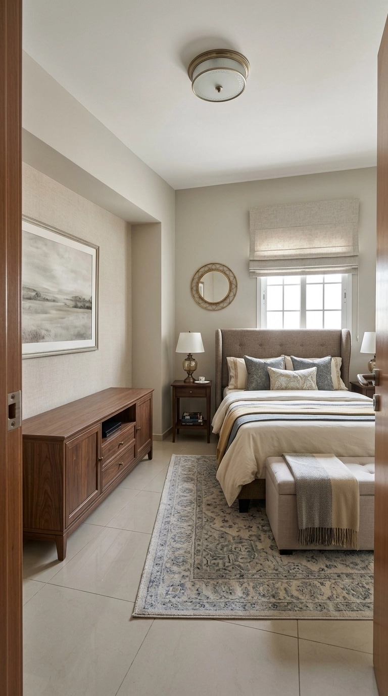 Transitional Bedroom design — interior photo by GenRoom AI