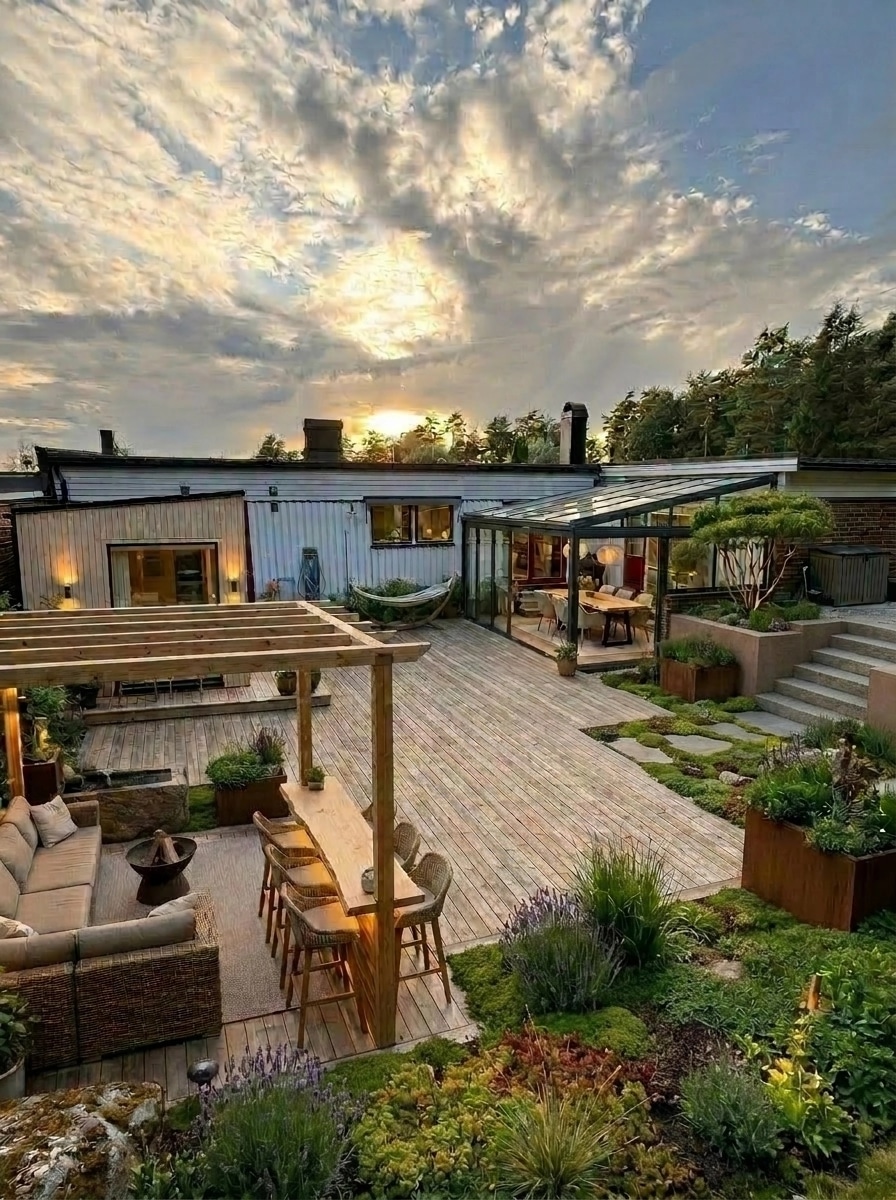 Landscape design in Eco Natural Garden style — Yard by GenRoom AI