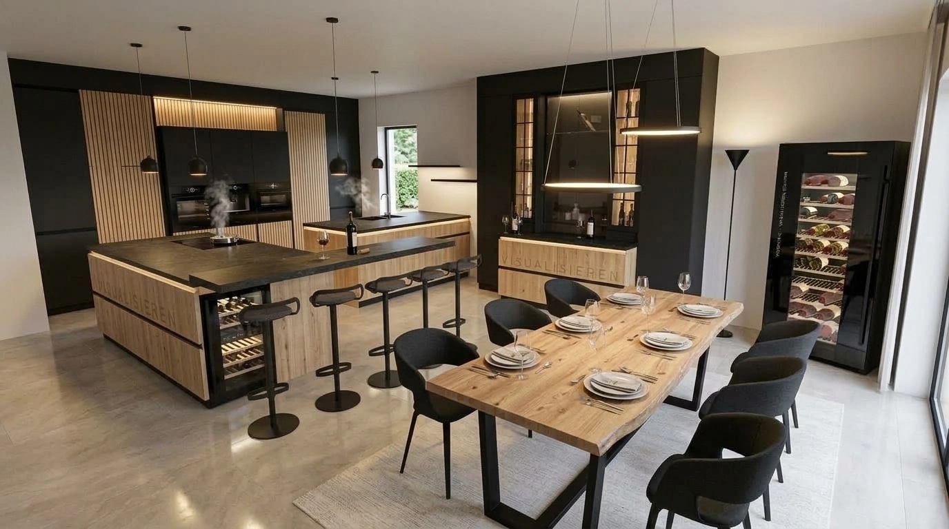Kitchen interior in no_style style — photo by GenRoom AI
