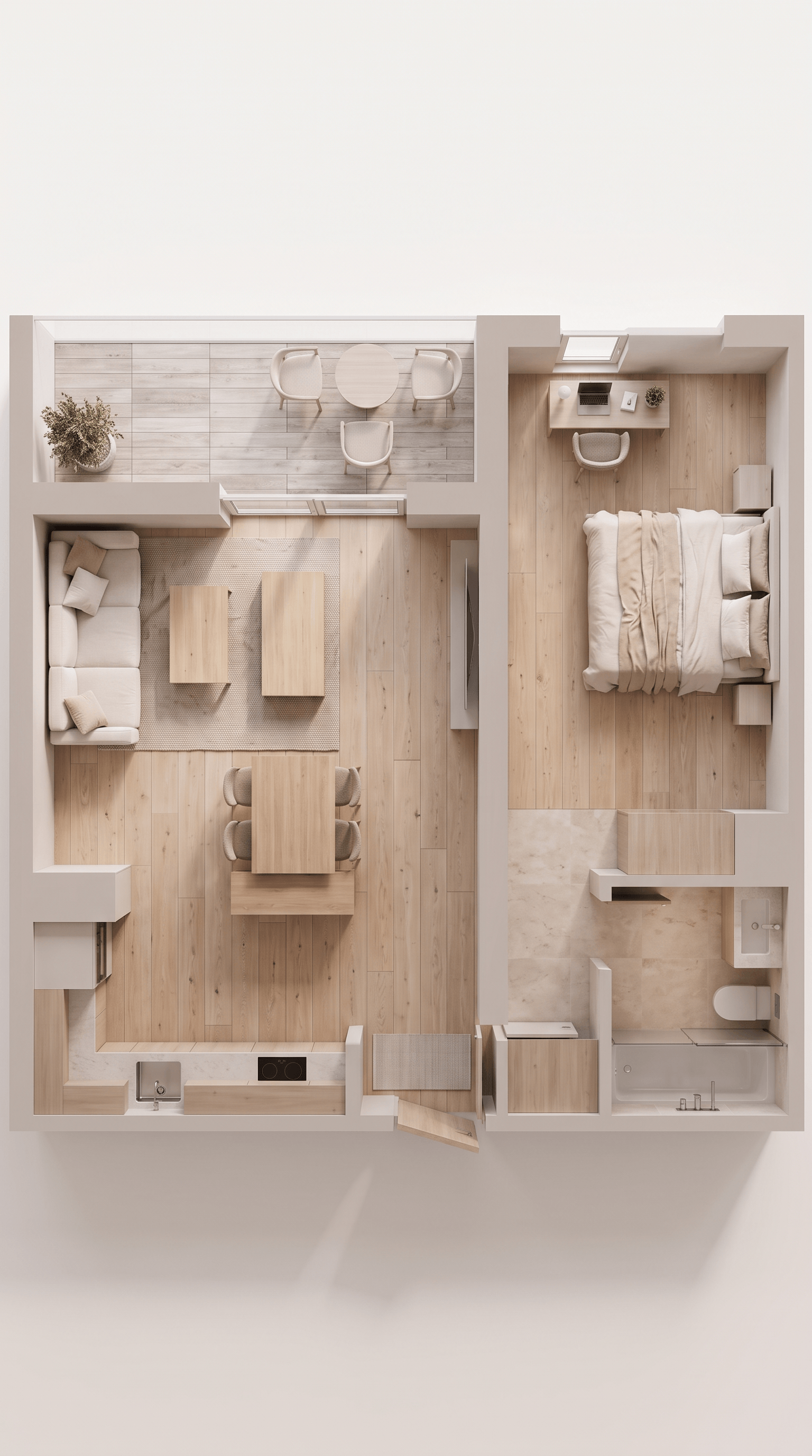 Interior design in Minimalism style — Living Room by GenRoom AI