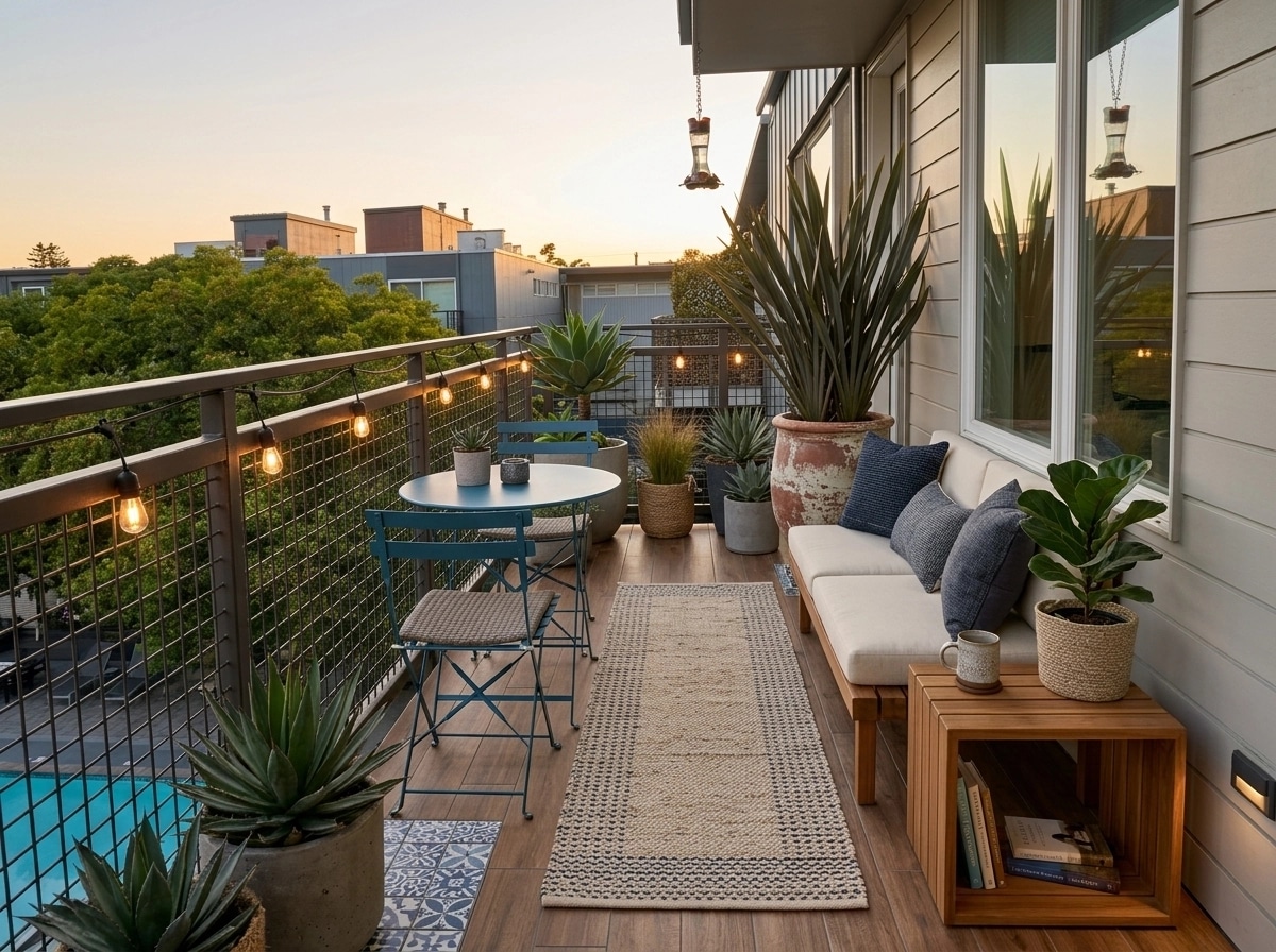 Interior design in Modern Farmhouse style — balcony by GenRoom AI