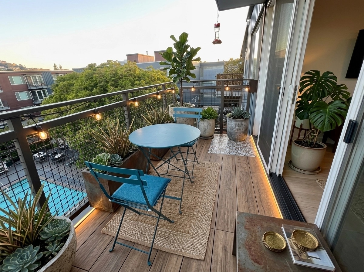 Interior design in Rustic style — balcony by GenRoom AI