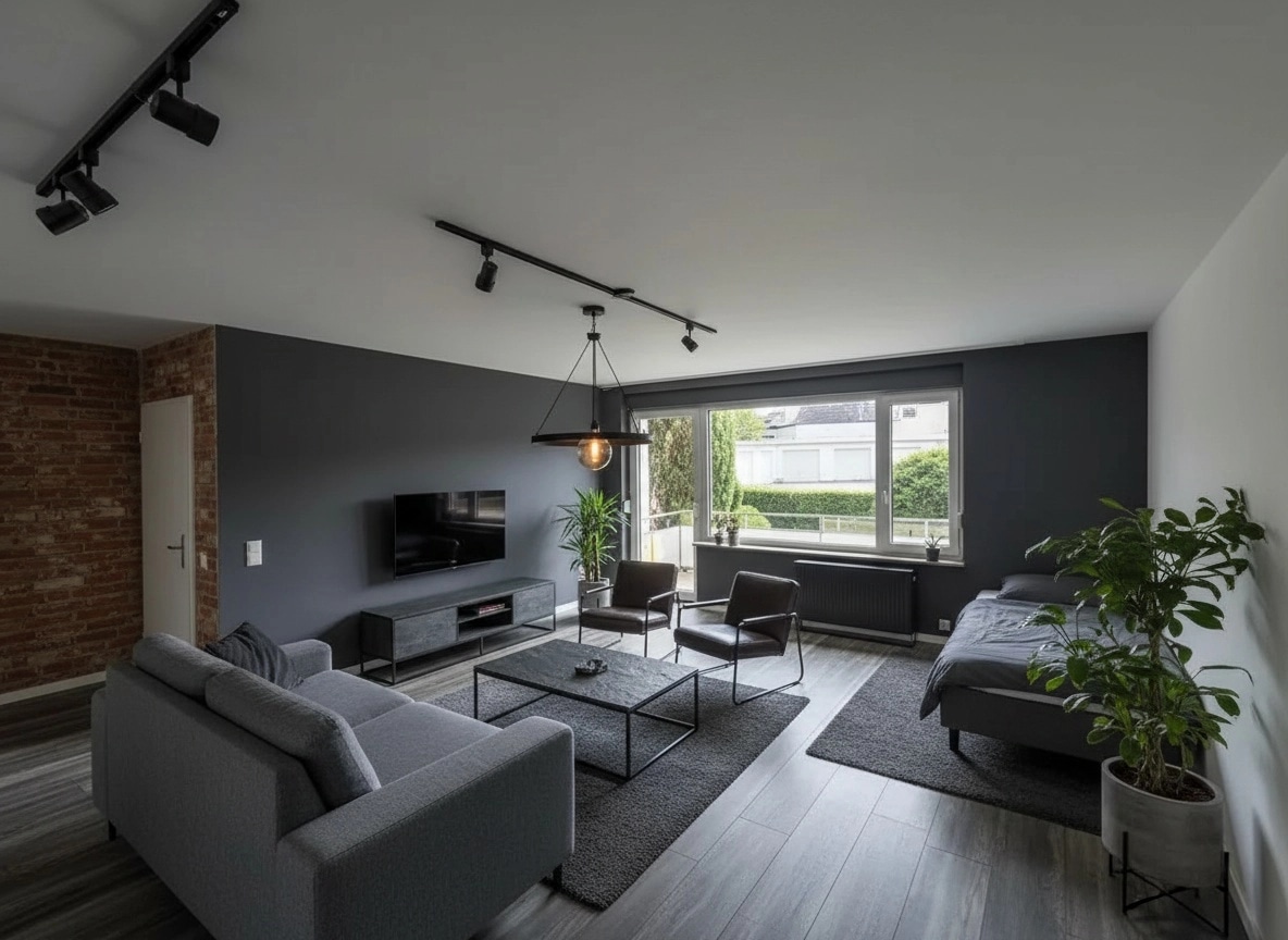 Interior design in Loft / Industrial style — Living Room by GenRoom AI