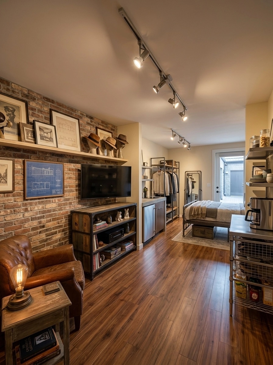 Interior design in Loft / Industrial style — studio by GenRoom AI