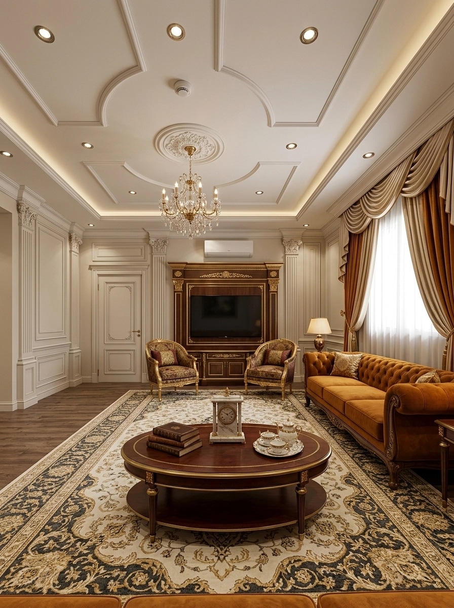 Interior design in Neoclassic style — Living Room by GenRoom AI