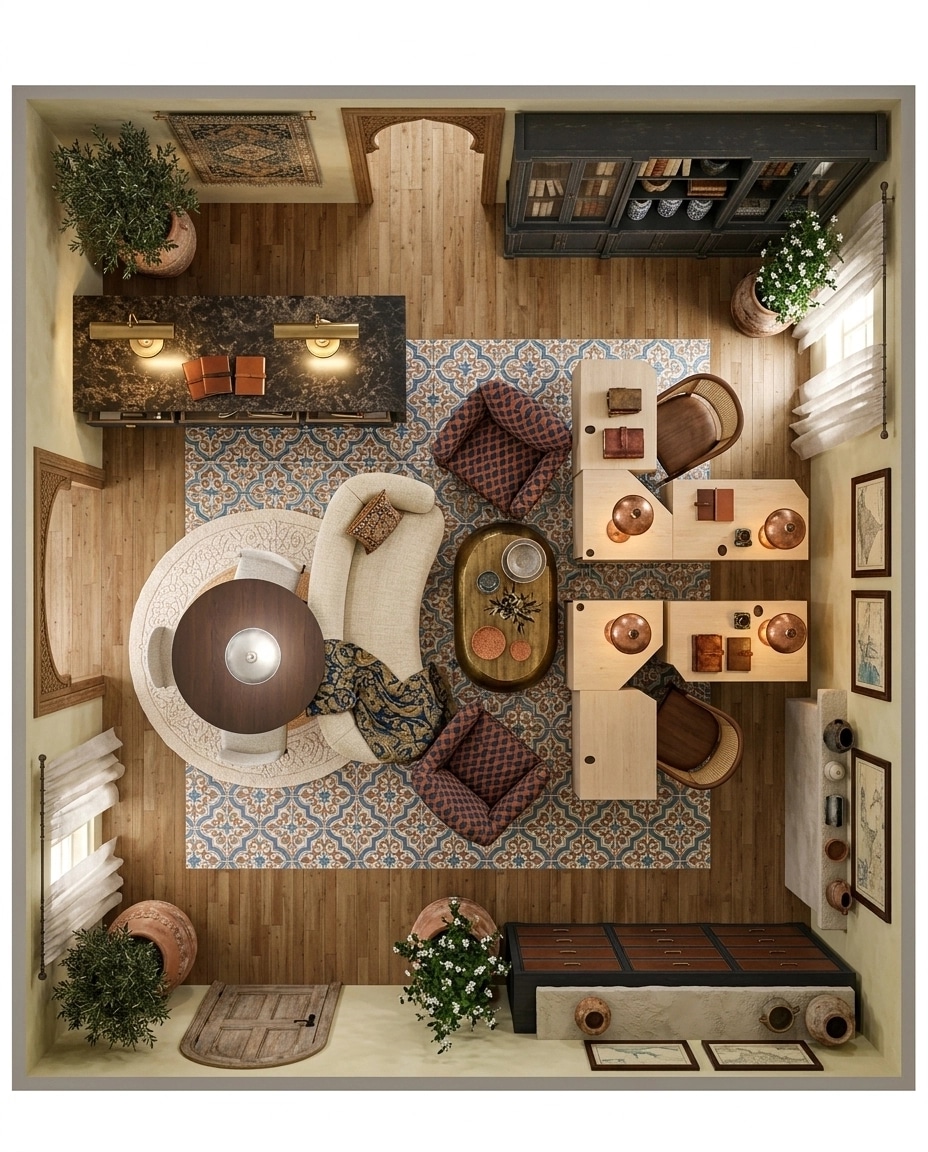 Interior design in Mediterranean style — Living Room by GenRoom AI