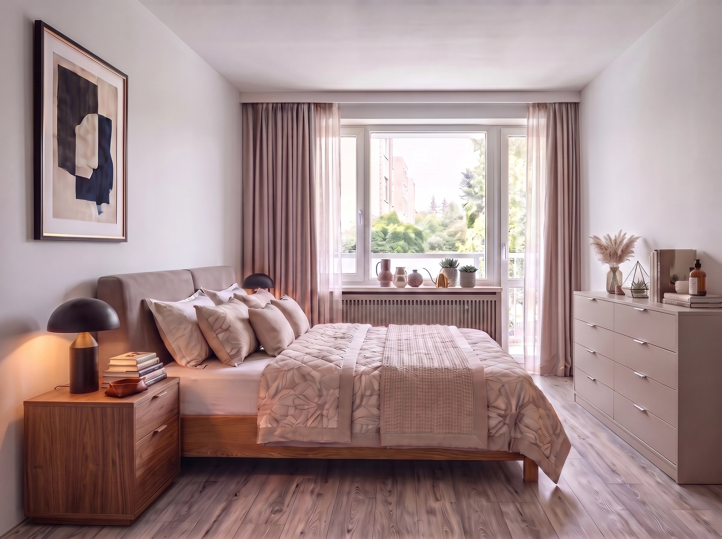 Contemporary Bedroom design — interior photo by GenRoom AI