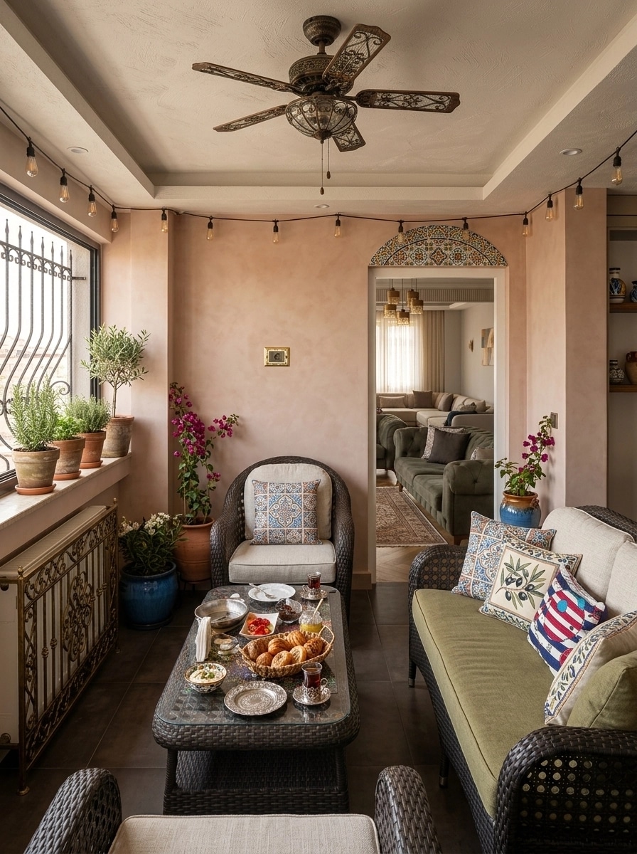 Diseño de interiores en estilo Mediterranean — balcony por GenRoom AI