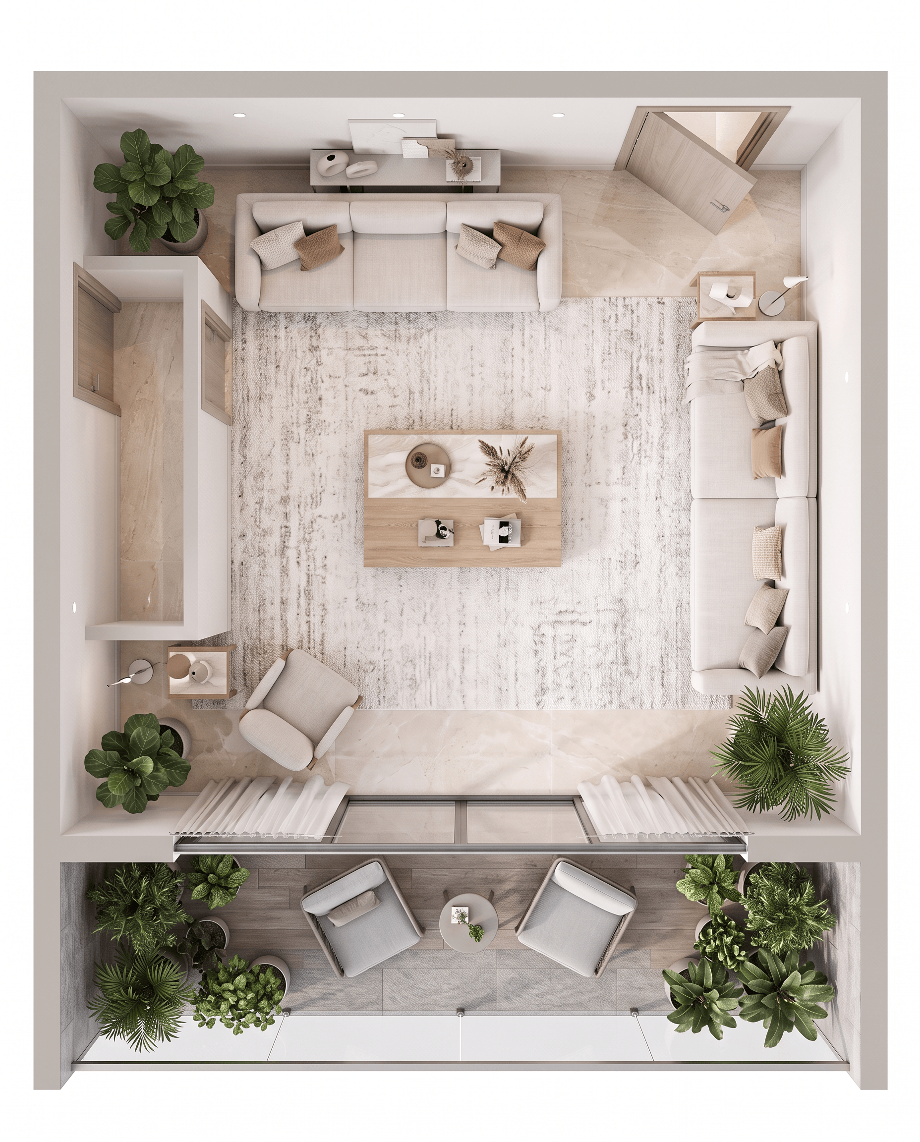Contemporary Living Room design — interior photo by GenRoom AI