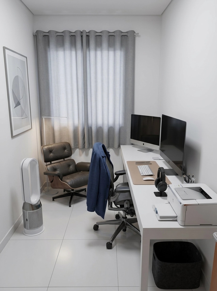 Office interior in Minimalism style — photo by GenRoom AI