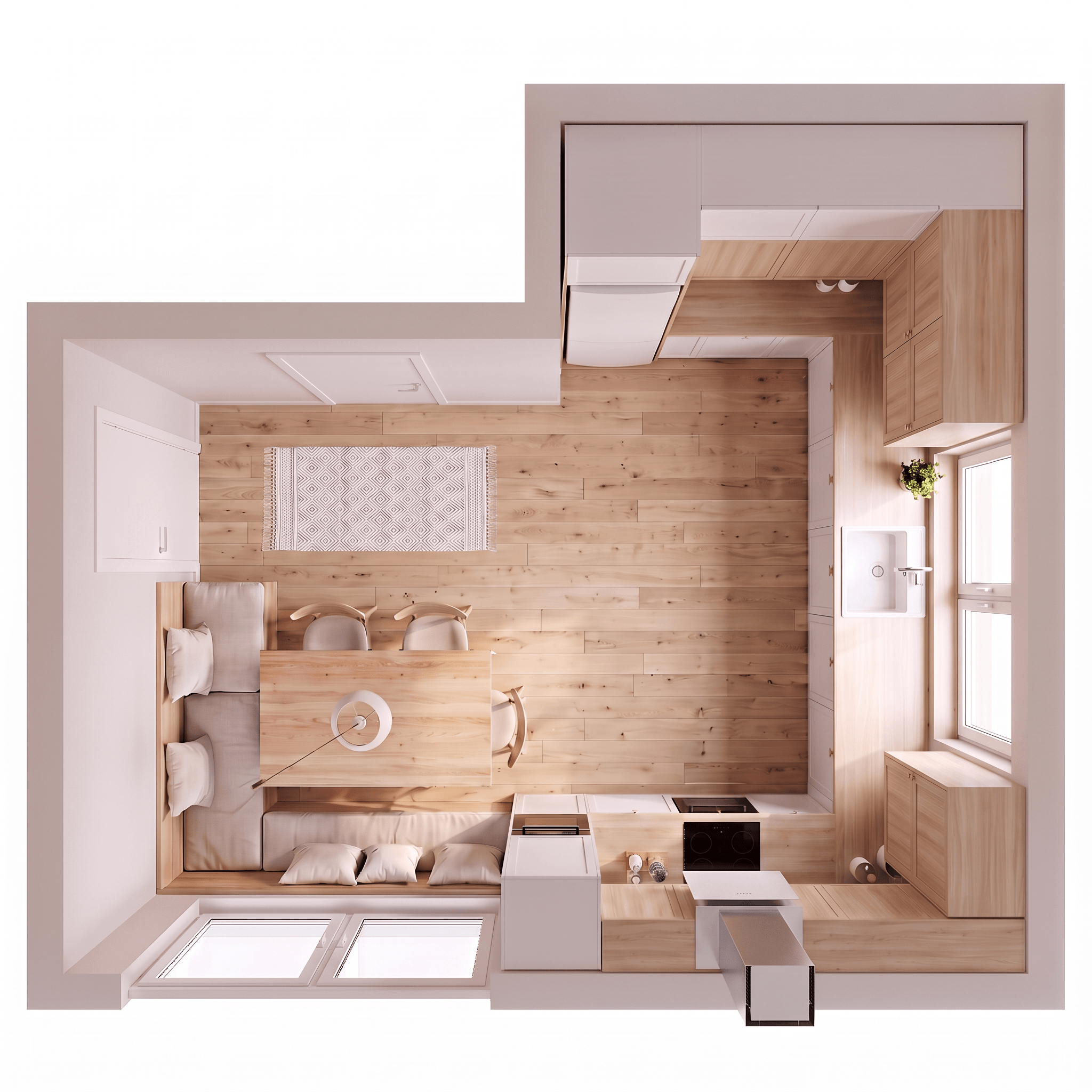 Interior design in Scandinavian style — Living Room by GenRoom AI