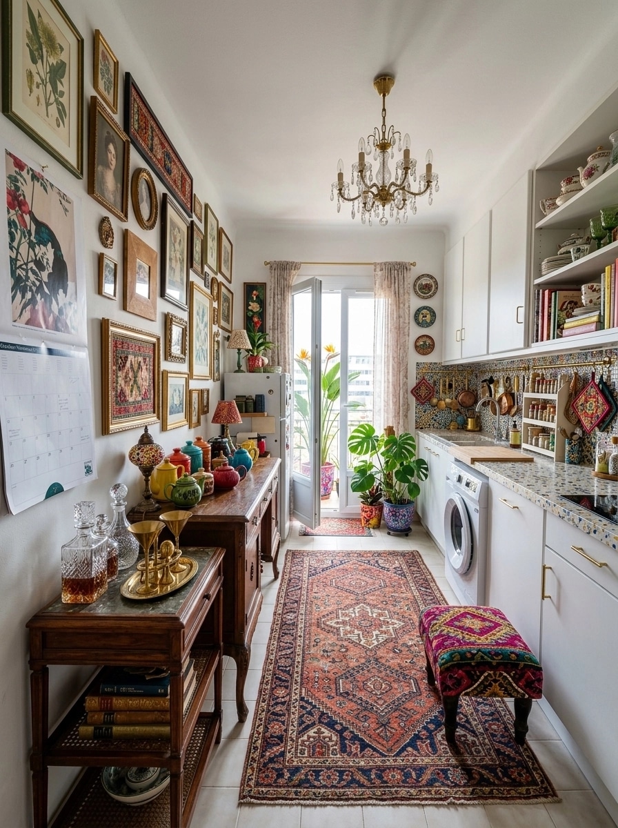 Kitchen interior in Maximalist style — photo by GenRoom AI