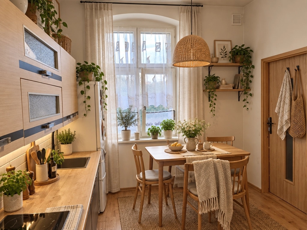 Kitchen interior in Scandinavian style — photo by GenRoom AI