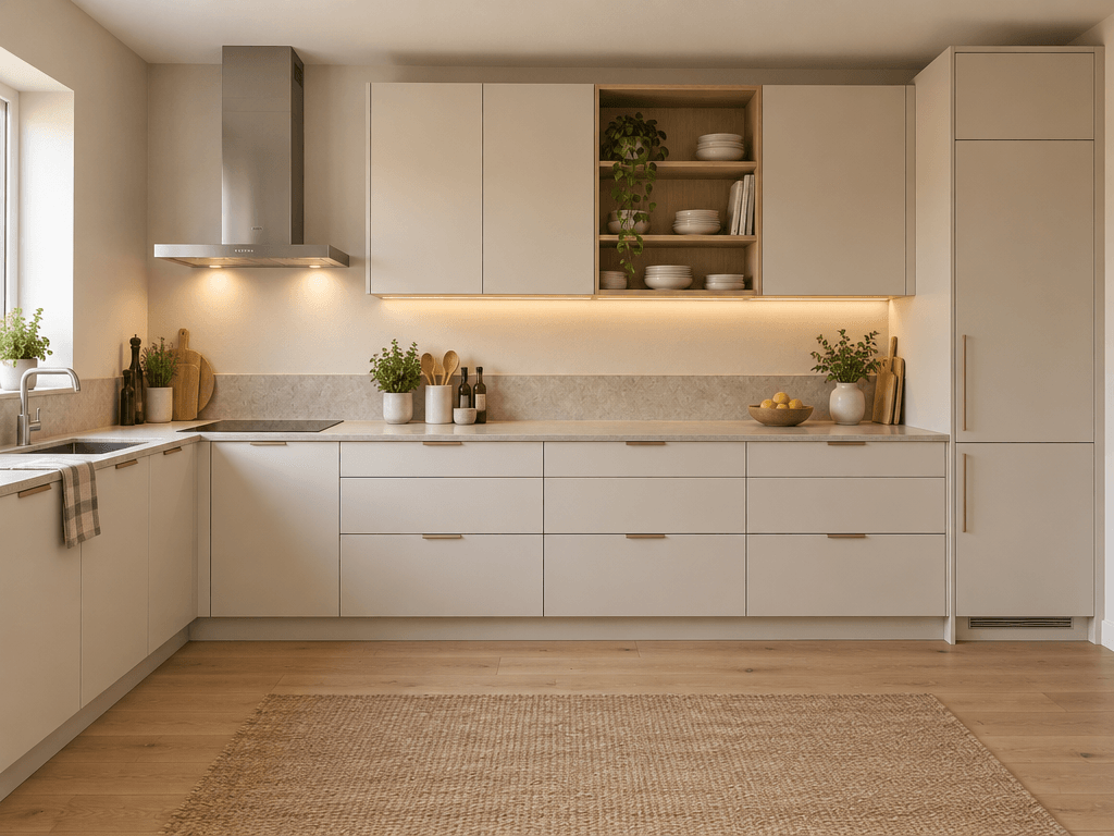Kitchen interior in Scandinavian style — photo by GenRoom AI