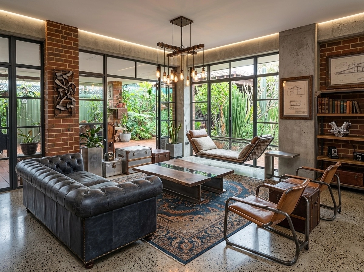 Interior design in Loft / Industrial style — Living Room by GenRoom AI