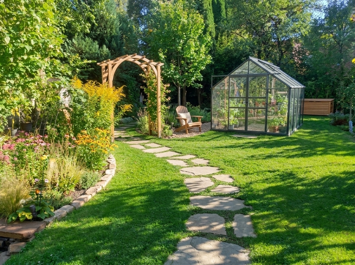 Landscape design in Eco Natural Garden style — Yard by GenRoom AI