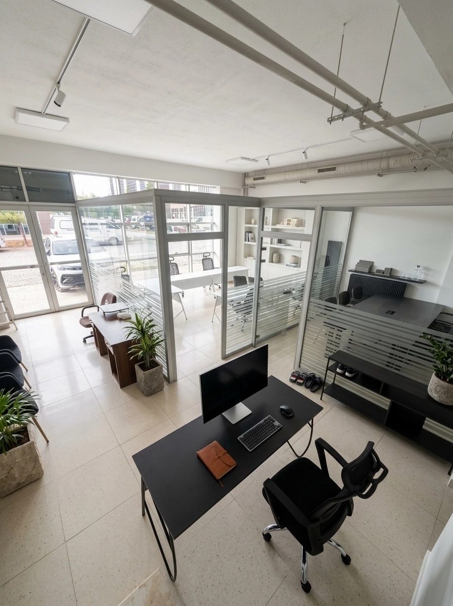 Minimalism Office design — interior photo by GenRoom AI