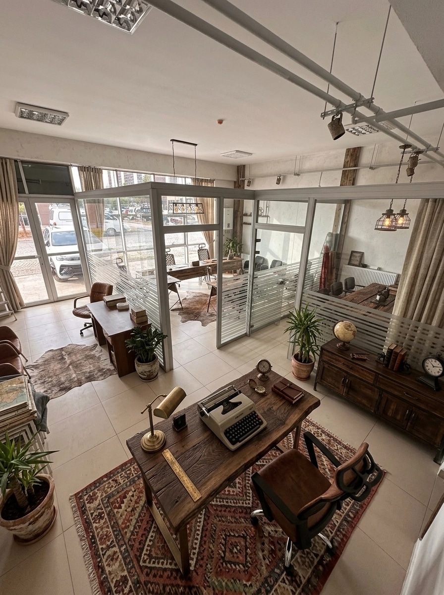 Interior design in Rustic style — Office by GenRoom AI