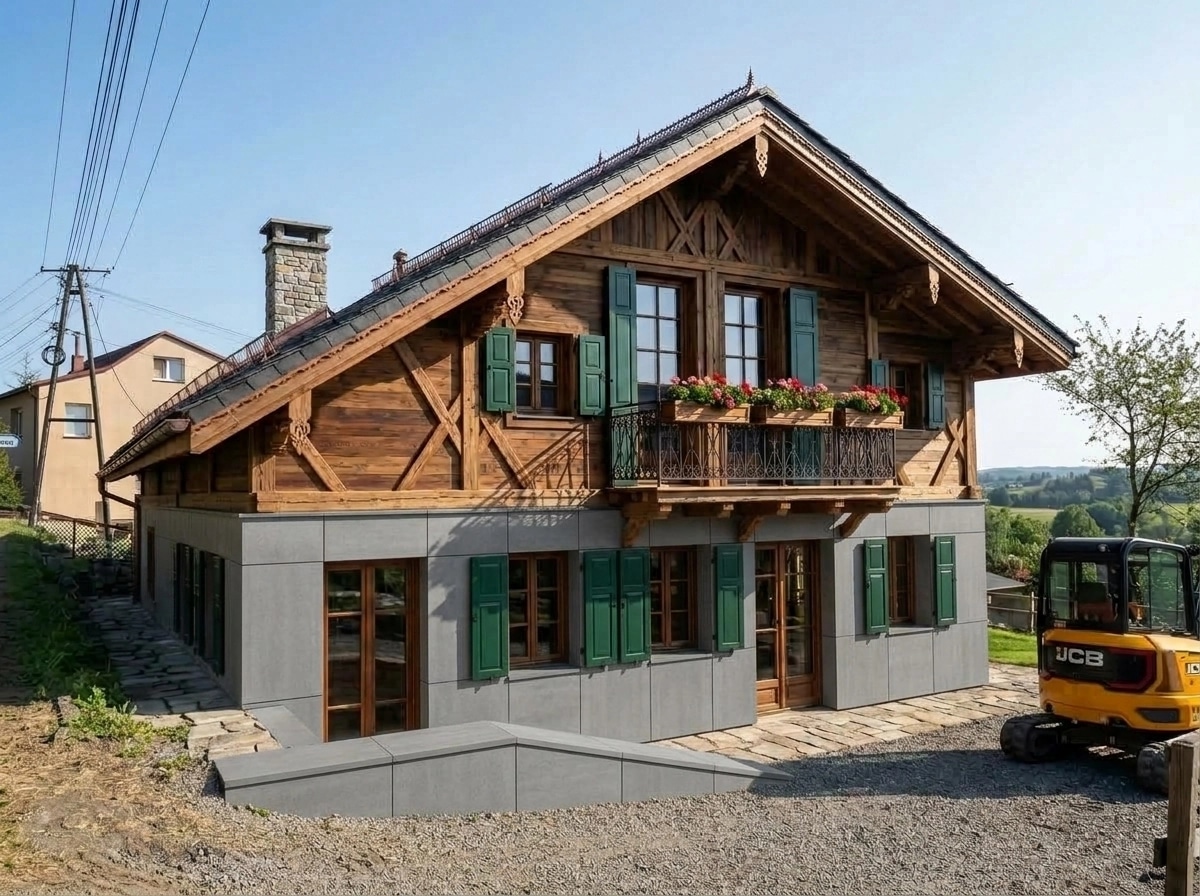 Facade design in Chalet Facade style — photo by GenRoom AI