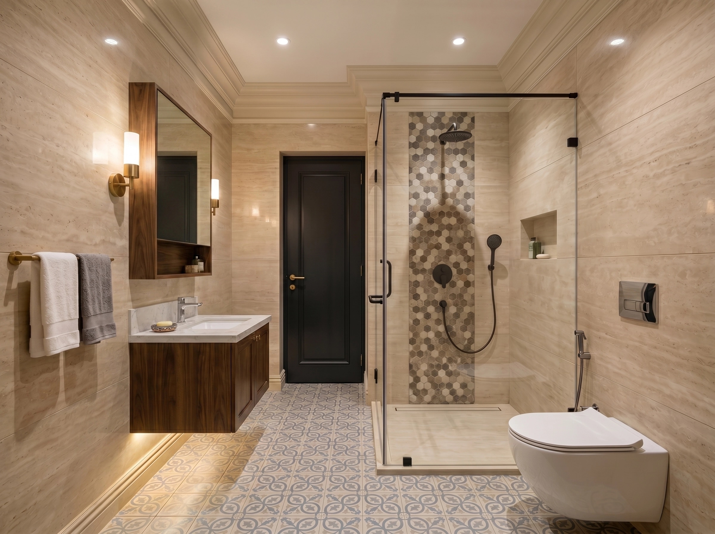 Interior design in Transitional style — Bathroom by GenRoom AI