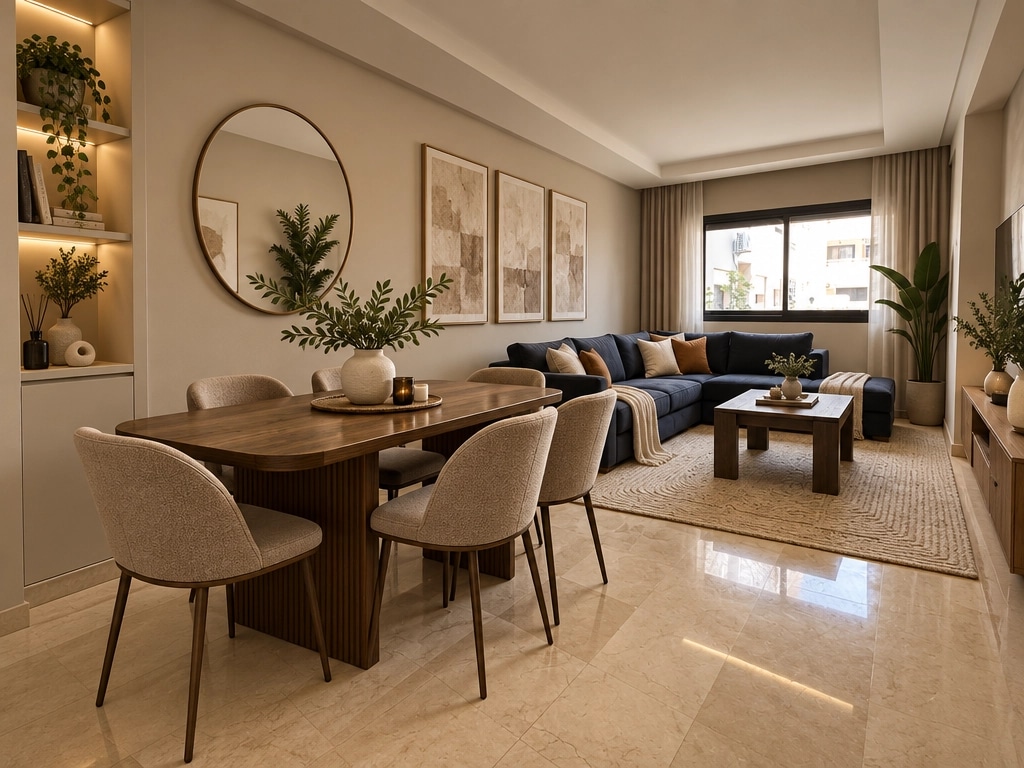 Design d'intérieur en style Contemporary — Salon par GenRoom AI