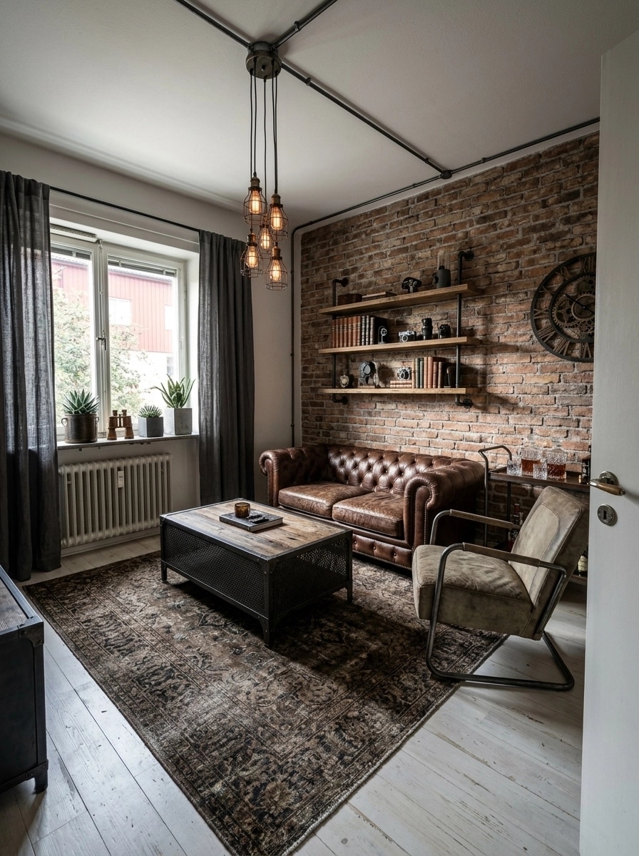 Interior design in Loft / Industrial style — Living Room by GenRoom AI