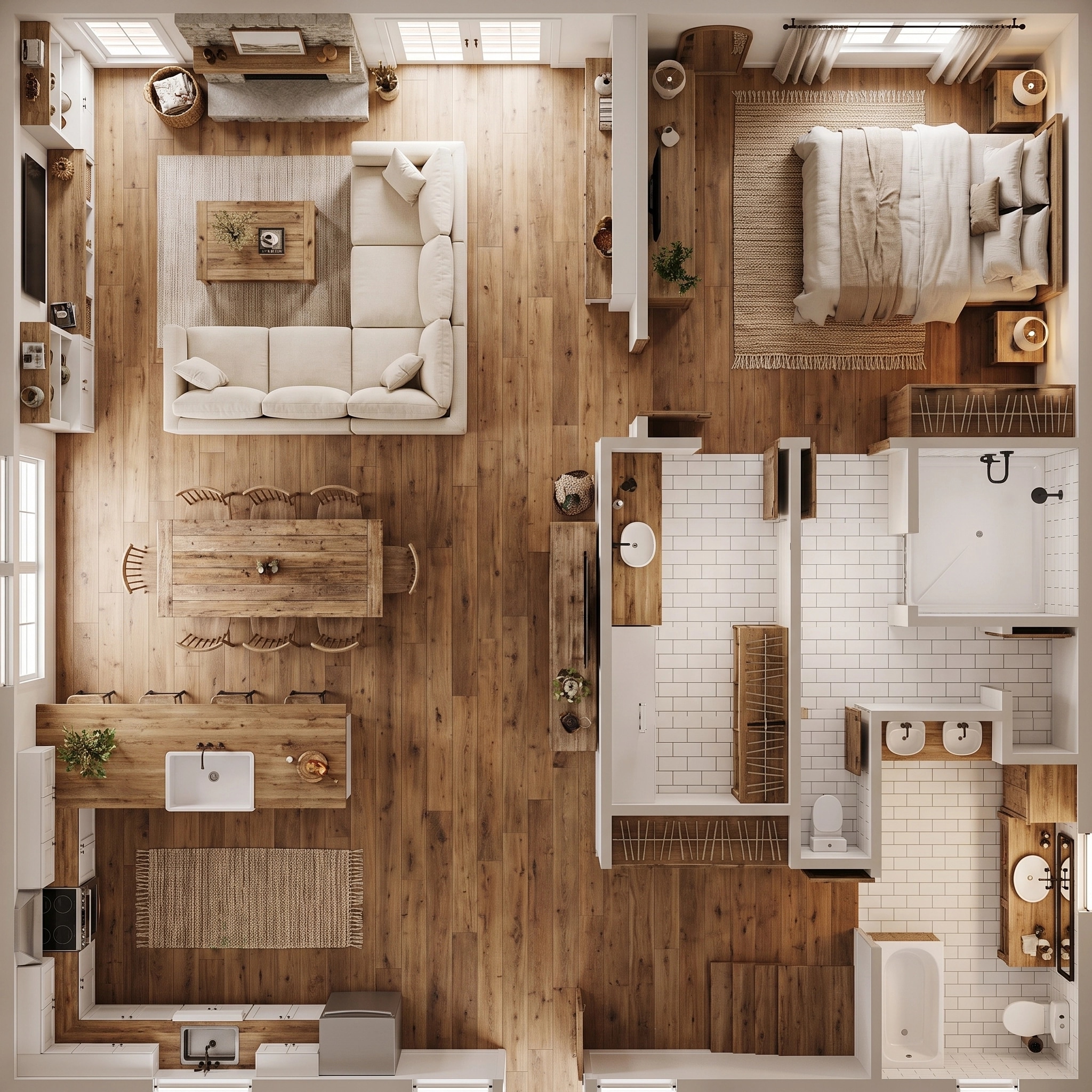 Modern Farmhouse Living Room design — interior photo by GenRoom AI