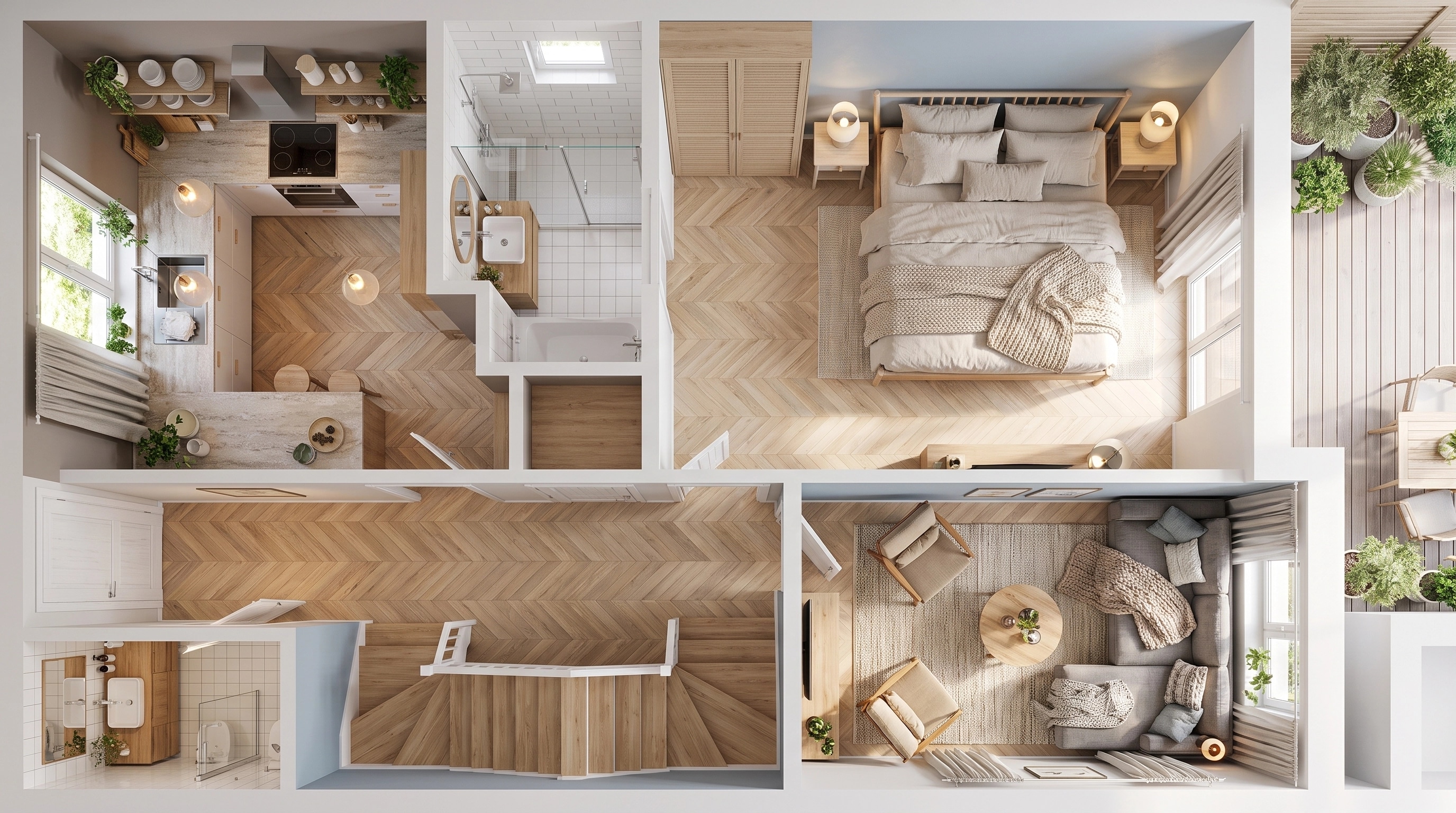 Scandinavian Living Room design — interior photo by GenRoom AI