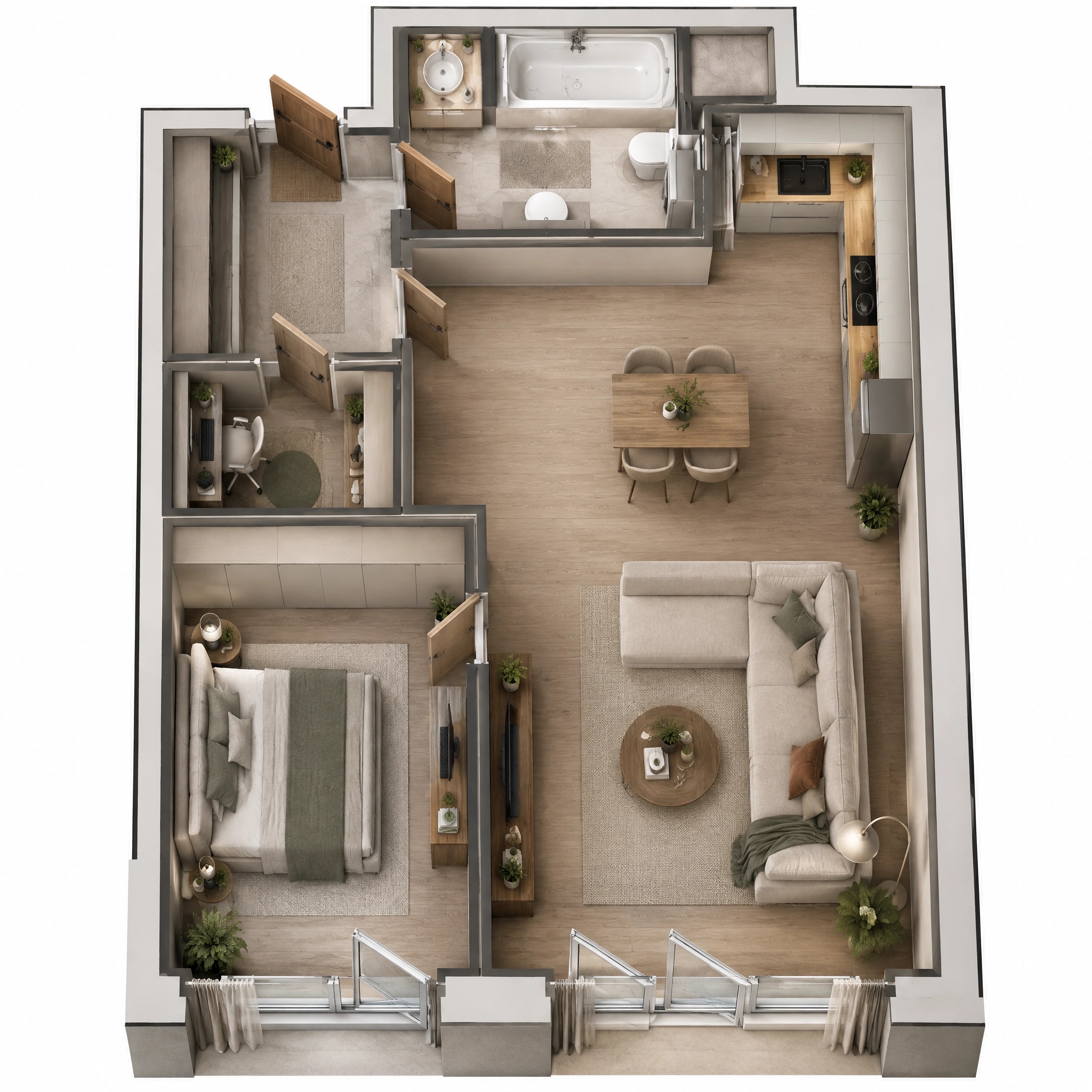 Interior design in Contemporary style — Living Room by GenRoom AI