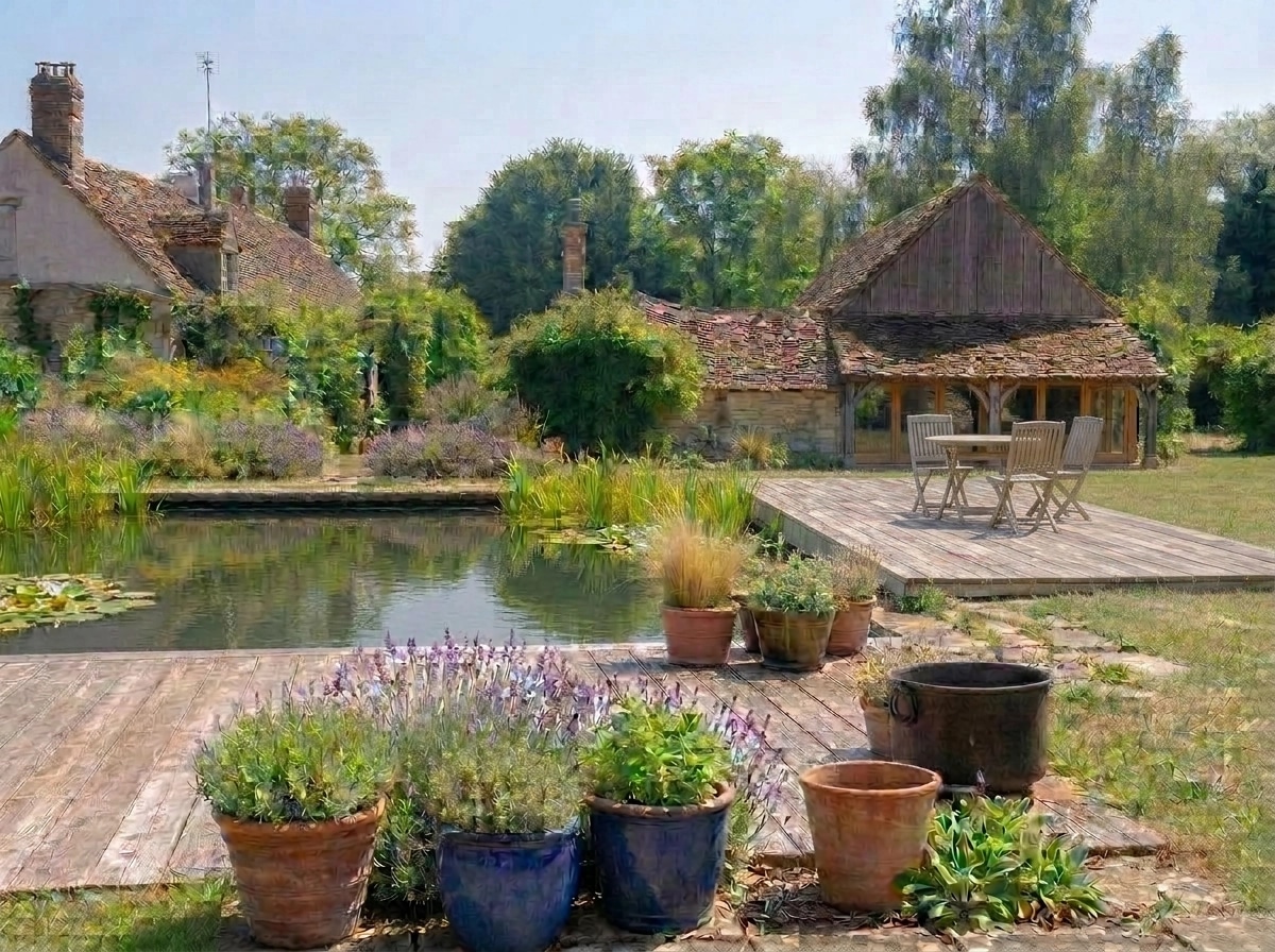 Landscape design in Eco Natural Garden style — Yard by GenRoom AI
