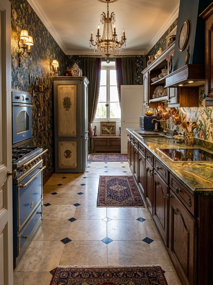 Kitchen interior in Maximalist style — photo by GenRoom AI
