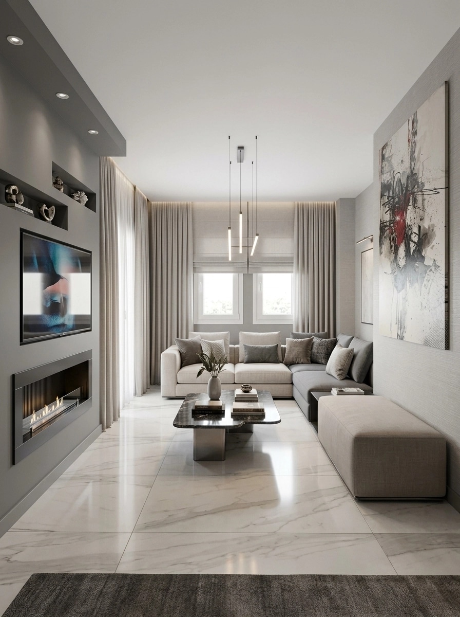 Interior design in Contemporary style — Living Room by GenRoom AI