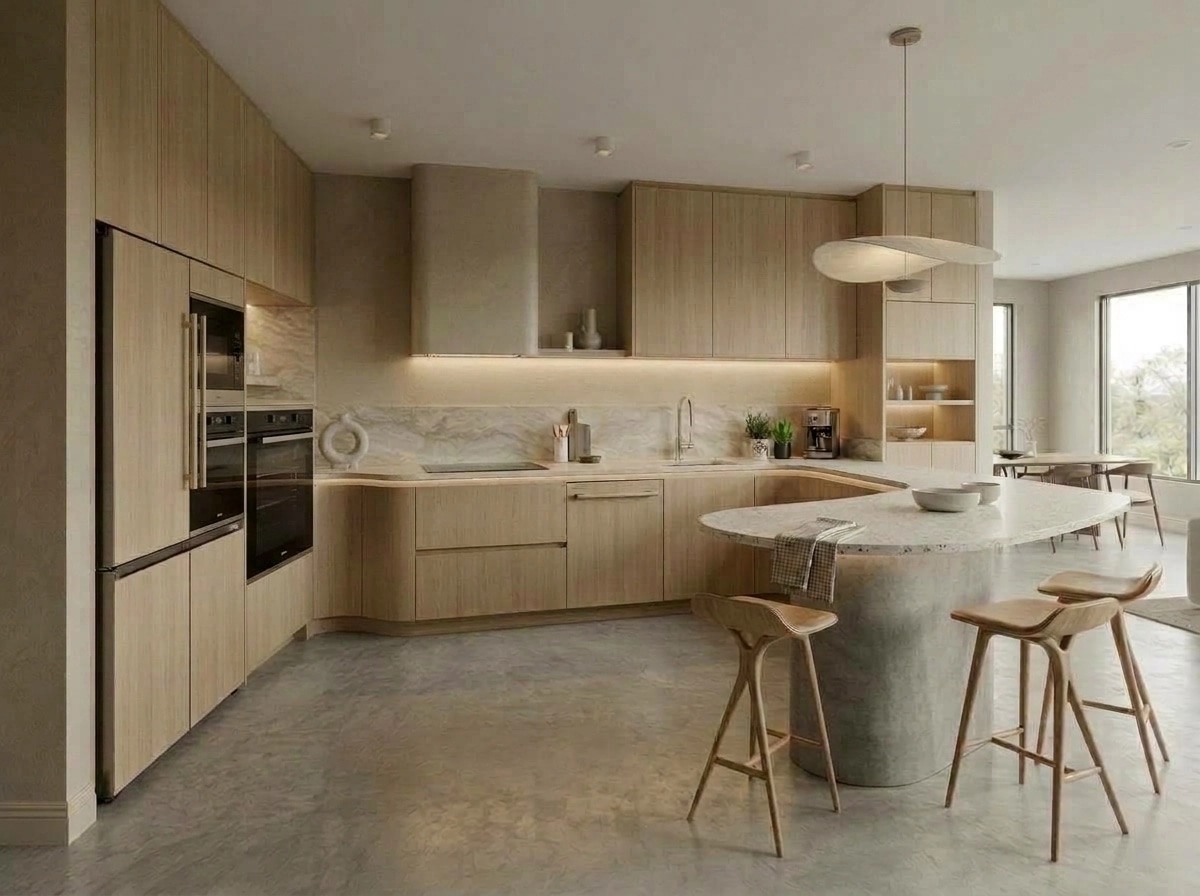 Interior design in Contemporary style — Kitchen by GenRoom AI